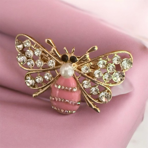 Vintage Jewelry - Vintage  Bee Brooch - Gold-Tone Women Jewelry
